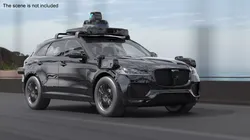 AI Powered Autonomous Taxi SUV Black Rigged for Maya 3D model