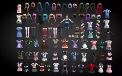 Anime Girl Character Customization Asset Pack Low-poly 3D model