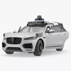 Autonomous Ride Hailing SUV White Rigged for Cinema 4D 3D model