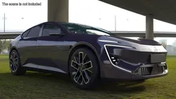 Avatr 12 EV Purple Color with Headlights On Rigged for Maya 3D model