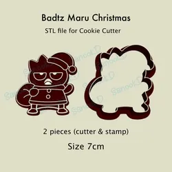 Badtz Maru Christmas STL file for Cookie Cutter