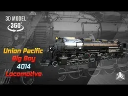 Big Boy 4014 - Steam Locomotive With Coal Wagon 3D model