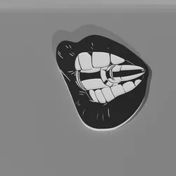 Bullet Lips - Wall Art Onecolor