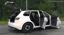 Electric SUV White Rigged 3D model