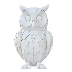 Geometric Owl Statue