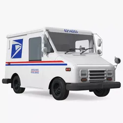 Grumman LLV USA Post Car Rigged for Maya 3D model