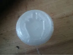 Handlebar end plug w/ middle finger icon