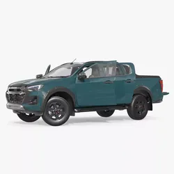 Isuzu D-MAX 2025 Obsidian Grey Mica Rigged for Cinema 4D 3D model