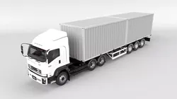 ISUZU DECA-GXZ360 add Container Low-poly 3D model