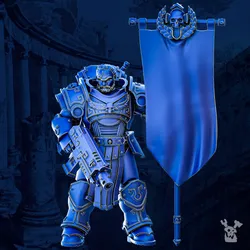 Legio Prima Victrix Bannerman - Prime Armored Space Standard Bearer