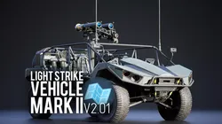 Light Strike Vehicle Mark II v2 Vehicle Blueprint Low-poly 3D model