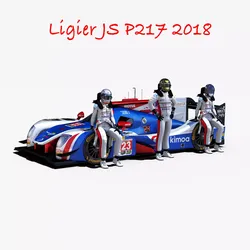 Ligier JS P217 2018 Low-poly 3D model