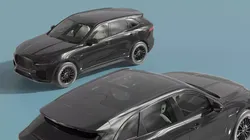 Luxury Crossover Obsidian Black Rigged for Cinema 4D 3D model