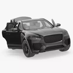 Luxury Crossover Obsidian Black Rigged for Maya 3D model
