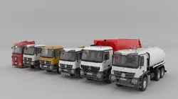 MercedesBenz-Actros All series Set 01 Low-poly 3D model