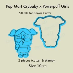 Pop Mart Crybaby x Powerpuff Girls (02) STL file for Cookie Cutter