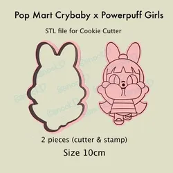 Pop Mart Crybaby x Powerpuff Girls (04) STL file for Cookie Cutter