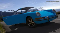 Porsche 911 1968 Blue Rigged 3D model