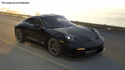 Sport Car Porsche 911 2024 Black Rigged for Cinema 4D 3D model