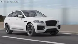 Sporty SUV Glossy White Rigged for Maya 3D model