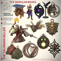 Talisman Seller - 26 Models - Minis, Enviroment & Props - PRESUPPORTED - 32mm scale
