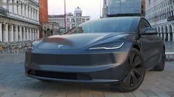 Tesla Model 3 2024 Stealth Grey Lights On Rigged 3D model