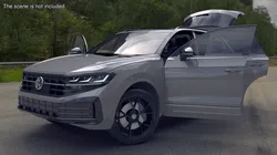 Volkswagen Touareg 2024 Grey Rigged 3D model