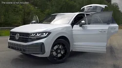 Volkswagen Touareg 2024 White Lights On Rigged 3D model