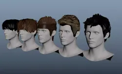5 Maya-Ready Hairstyles for Games  Film 3D model