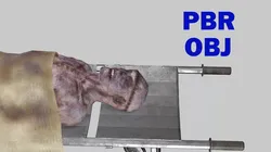 Covered Corpse Hospital Death Body 3D Model Low-poly 3D model