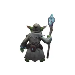 Create an image of a lowtomedium poly style goblin character w 3D model