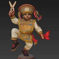 Danzante de Tijeras - 3D STL model of Andean culture