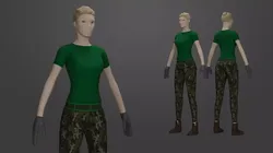 Female Military Base Mesh 3D model