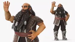 Game Dwarf Character Rigged for Maya 3D model