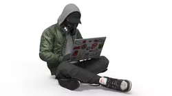 Hacker Streetwear Character Sitting Pose 3D model
