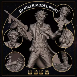 Joker with Gun 3D print model
