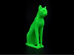 Low Poly Egyptian Cat Sculpture