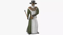 Plague Doctor Rigged 3D model