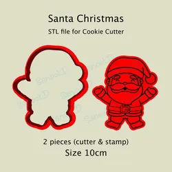 Santa Christmas STL file for Cookie Cutter