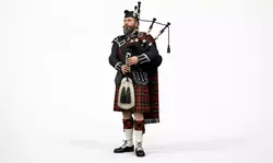 Scottish Bagpiper Character 3D model
