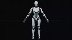 Sleek Sci-Fi Female Android Premium Rigged 3D Model 3D model