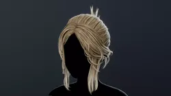 Stylized Female Hair 02 Low-poly 3D model
