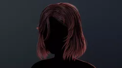 Stylized Female Hair 04 Low-poly 3D model
