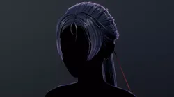 Stylized Female Hair 05 Low-poly 3D model