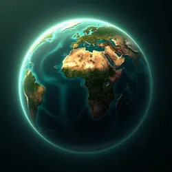 Stylized Planet Earth Hologram