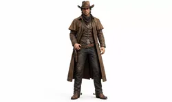 Western Cowboy Character Traditional Frontier Outfit Male Figure 3D model