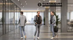 Adult Caucasian male walking through office in autumn or spring 3D model