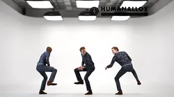 Adult Caucasian man exiting car in casual transitional seasonal 3D model