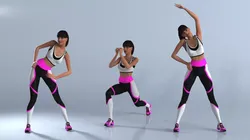Athletic Woman in Fitness Outfit Rigged for Maya 3D model