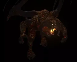 Balrog dragon with flames Low-poly 3D model